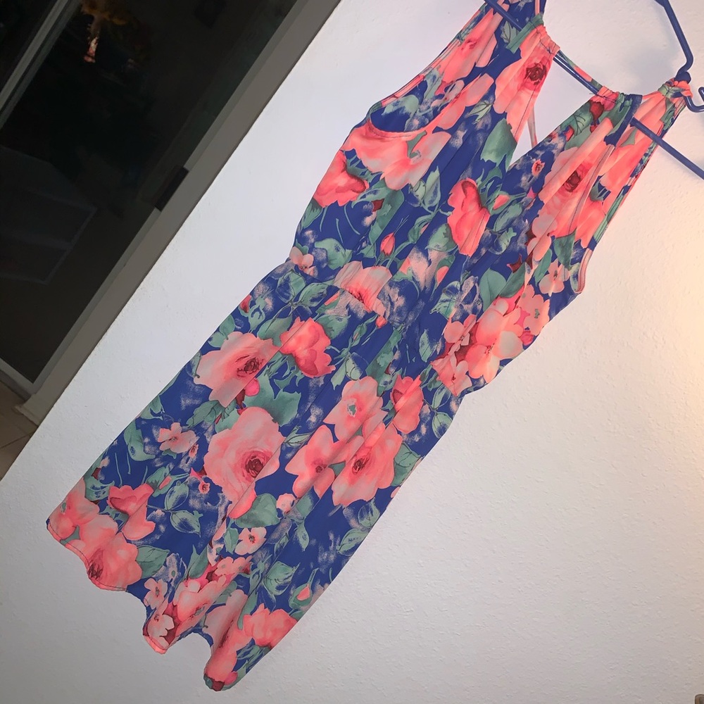 Gorgeous Bright Faux Wrap Sun Dress size MEDIUM💖 - Picture 2 of 6